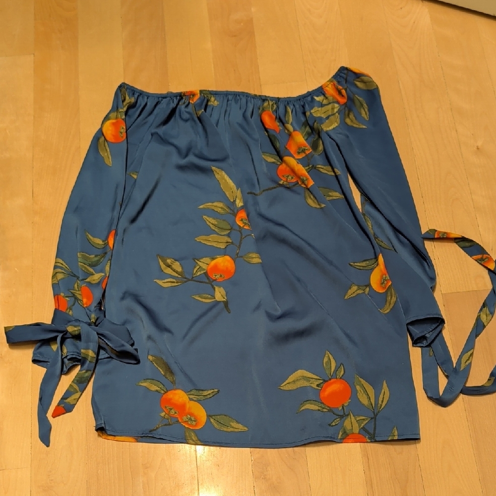 Forever 21 Blue Dress with Orange Floral Design